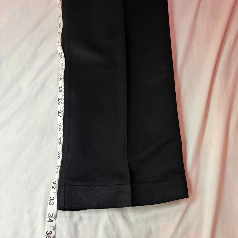 Savane Mens Black Pleated Dress Pants 34x34 Comfort Waist Microfiber No Iron NEW